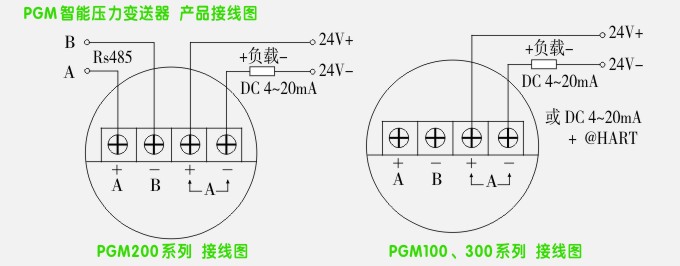 工業智能壓力傳感器接線示例1