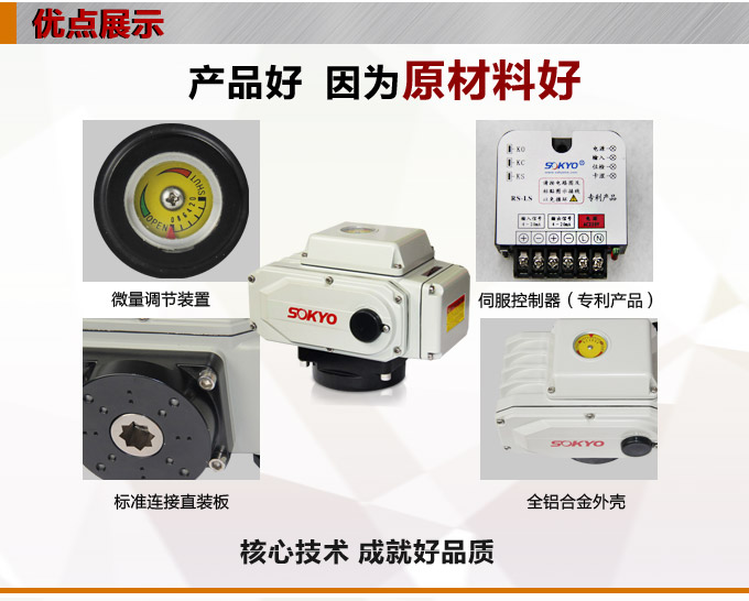 電動執行器,電動頭,YTDG-RS200電動執行機構產品優點1