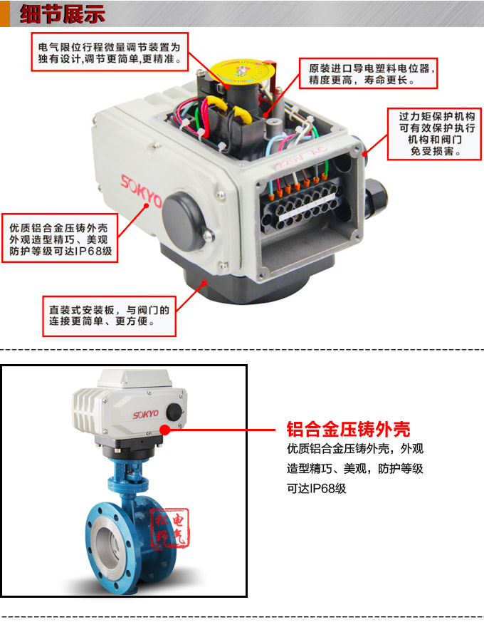 智能電動蝶閥,YTDZ-RS智能電動調(diào)節(jié)蝶閥細(xì)節(jié)圖1