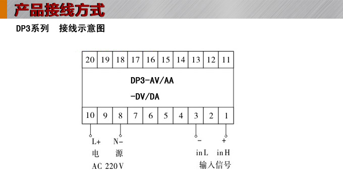 數字電壓表,DP3交流電壓表,電壓表接線方式