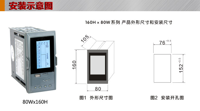 液晶漢顯控制儀,DT520四回路液晶顯示表,液晶顯示控制儀 安裝示意圖 液晶漢顯控制儀,DT520四回路液晶顯示表,液晶顯示控制儀 安裝示意圖