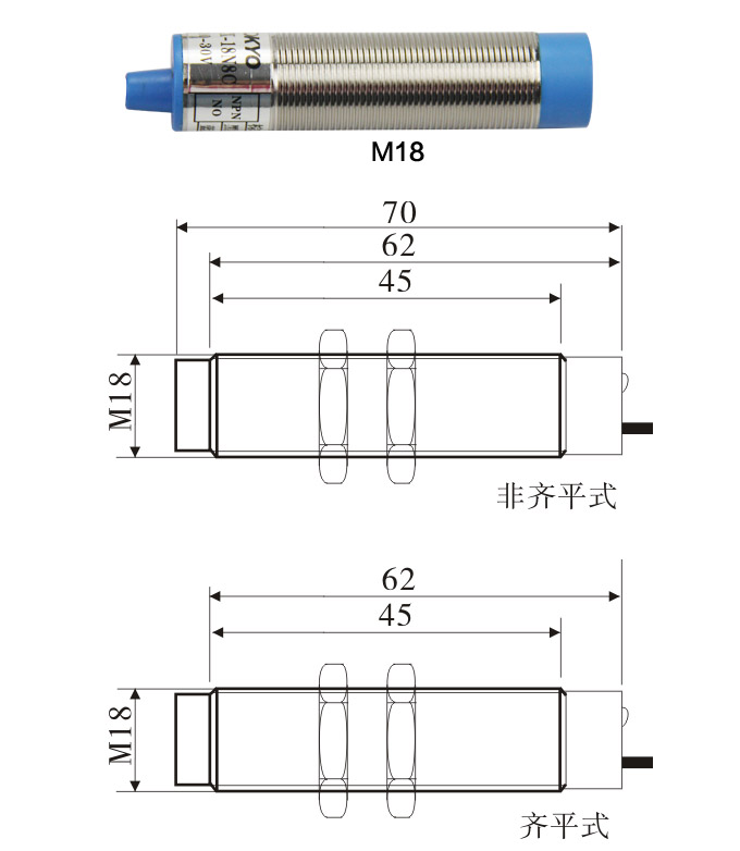 電容式接近開關,TY電容式接近開關,接近傳感器結構圖2