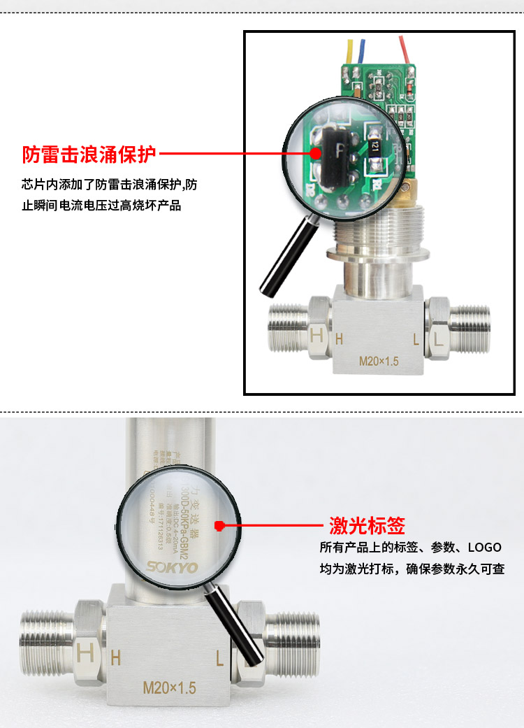 差壓變送器,PG1300D差壓變送器細節圖3